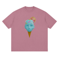 ice cream face Streetwear Loose Drop Shoulder T-Shirt