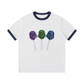 Lollipops Contrast Edge Ribbed Crewneck T-Shirt