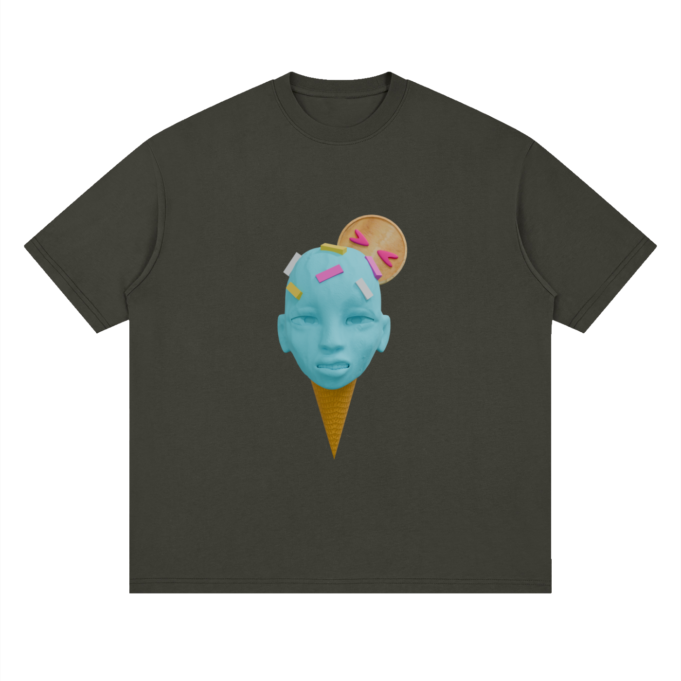 Mint ice cream Streetwear Drop Shoulder T-Shirt