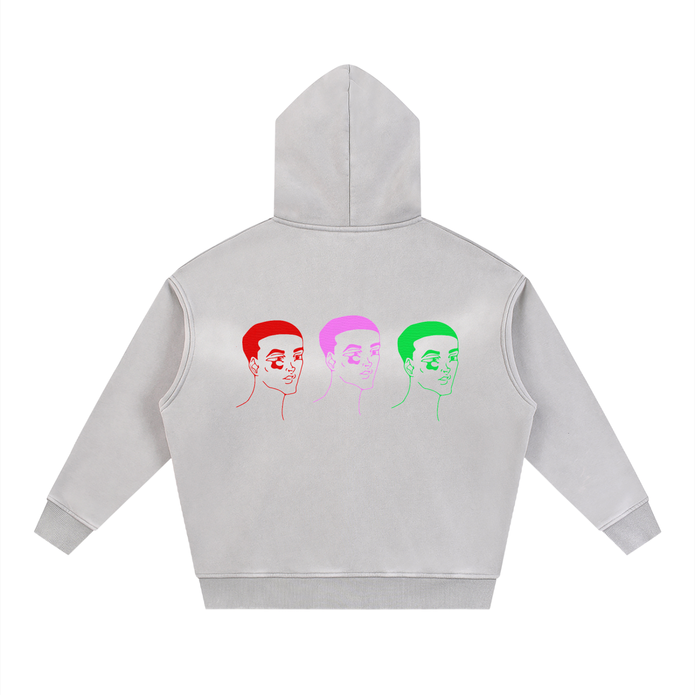 Phaeron-character design Sun fade Two-way Zipper Boxy Fleece Hoodie