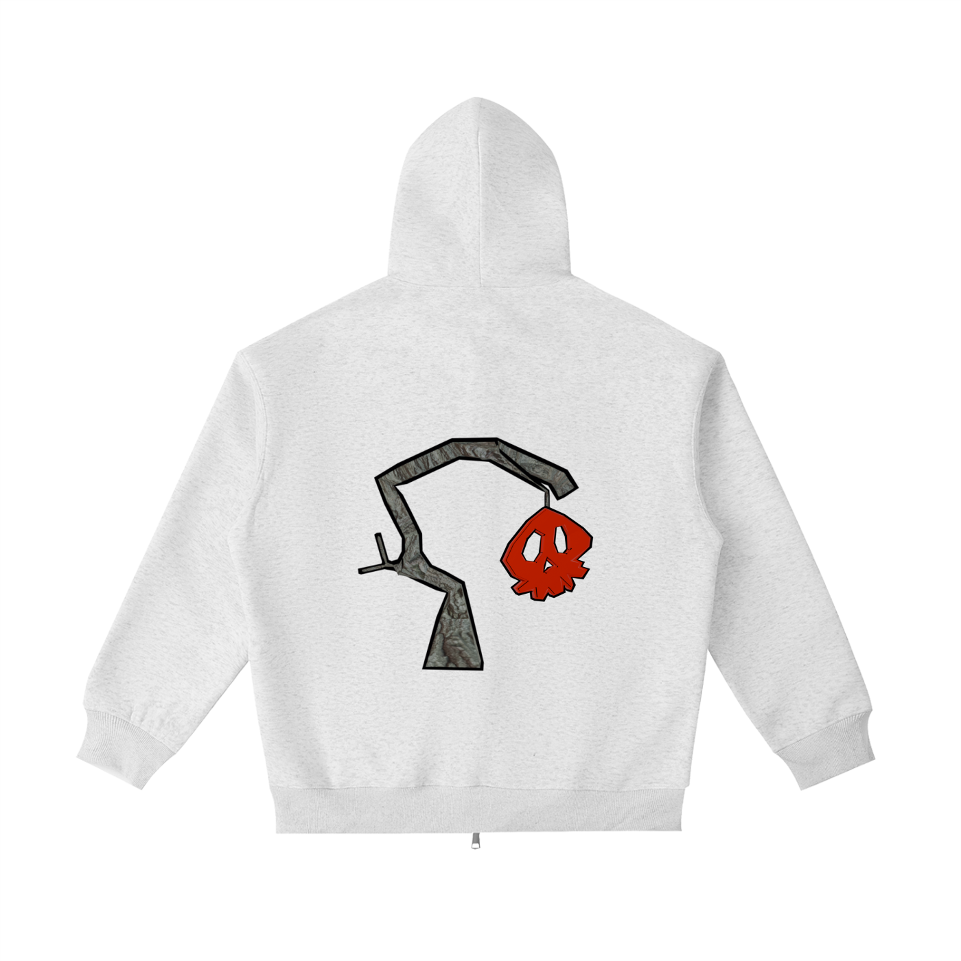 skull face Heavyweight Pocket Hoodie