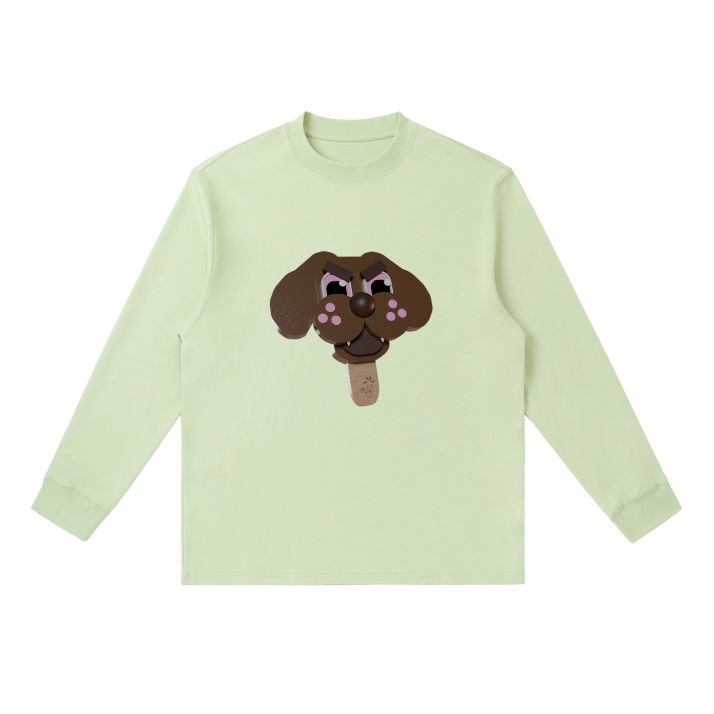 evil dog ice cream Essential Crewneck Long-Sleeve T-Shirt