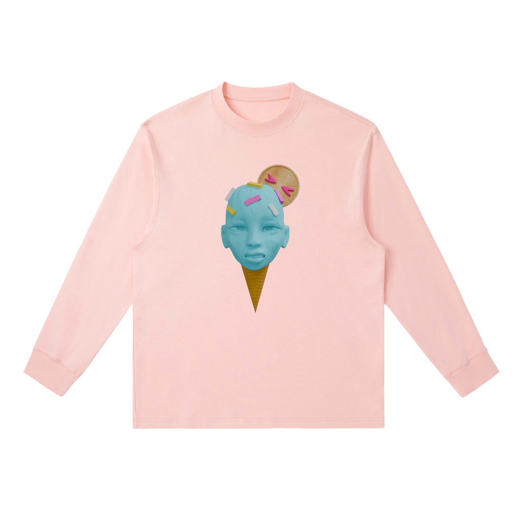Mint ice cream Crewneck Long-Sleeve T-Shirt