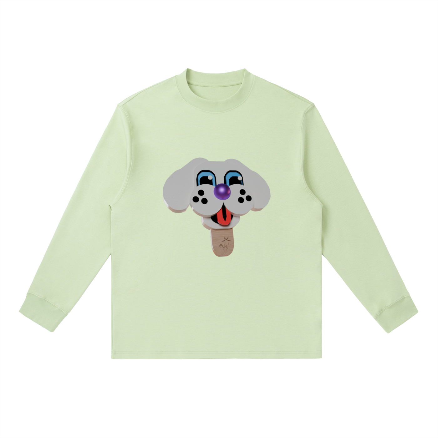 Good Dog Ice cream Crewneck Long-Sleeve T-Shirt