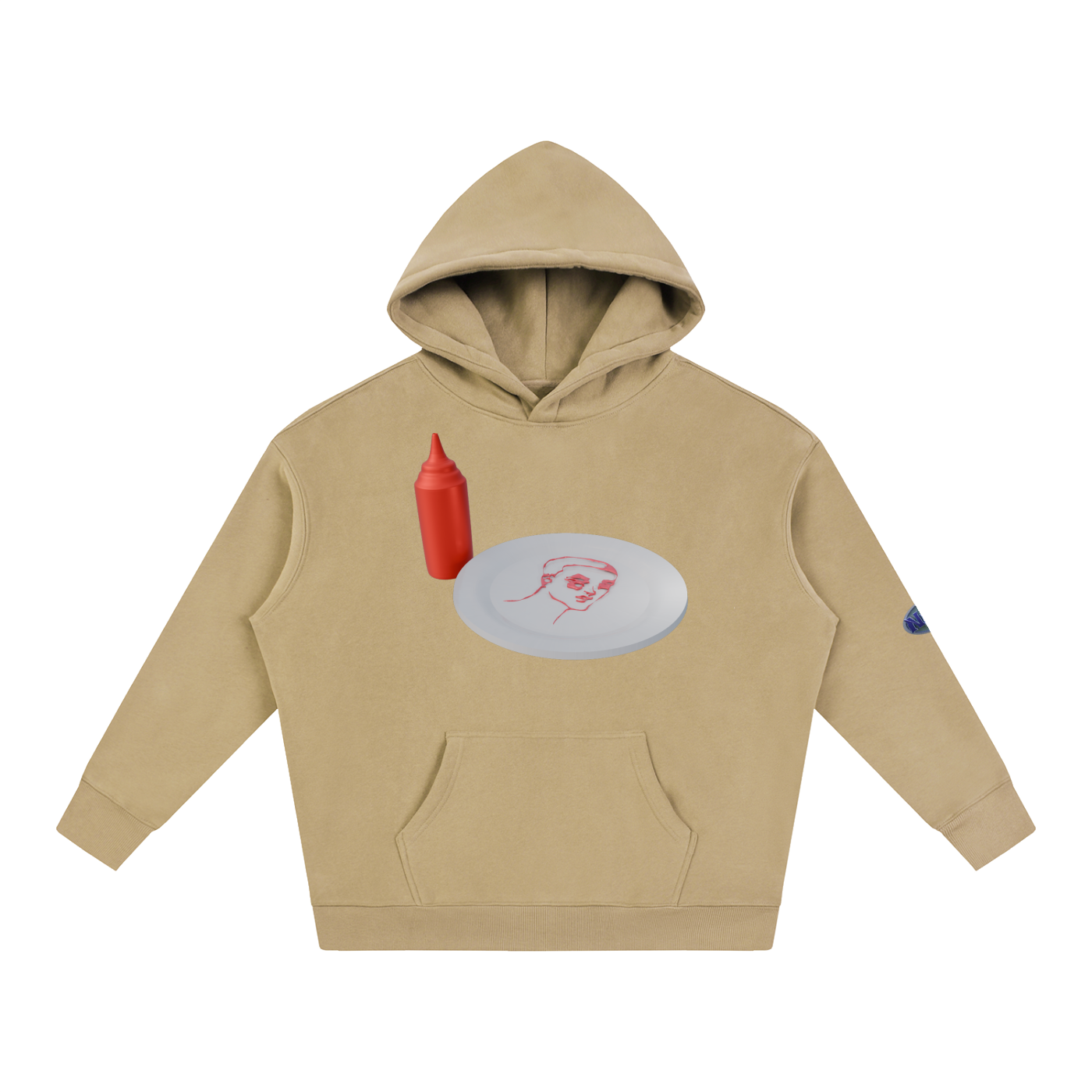 Phaeron-character design ketchup Oversize Fleeced Hoodie