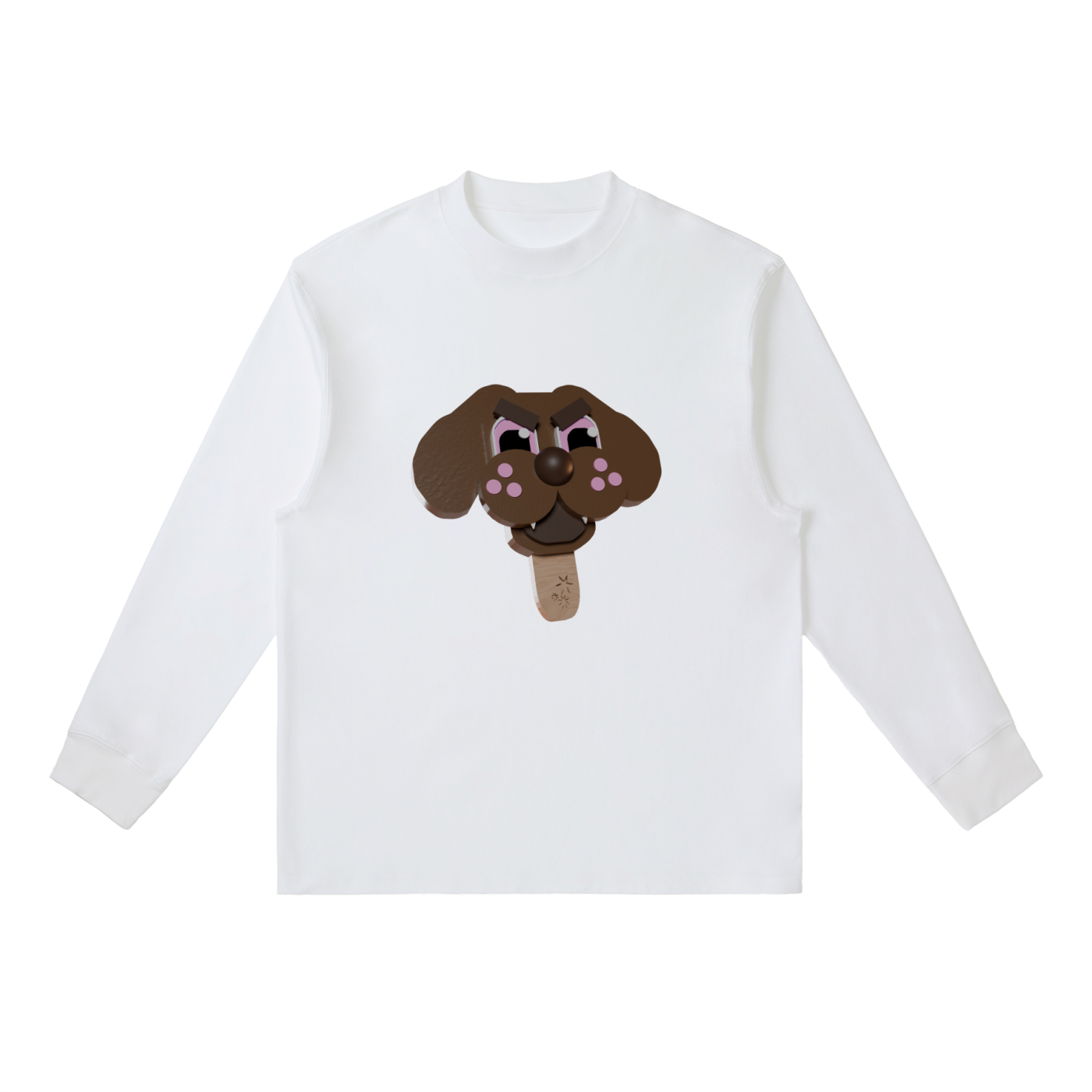 evil dog ice cream Essential Crewneck Long-Sleeve T-Shirt