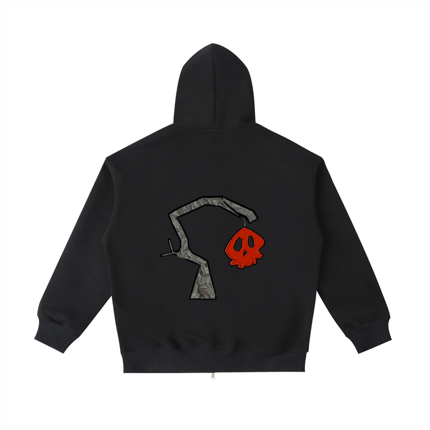 skull face Heavyweight Pocket Hoodie